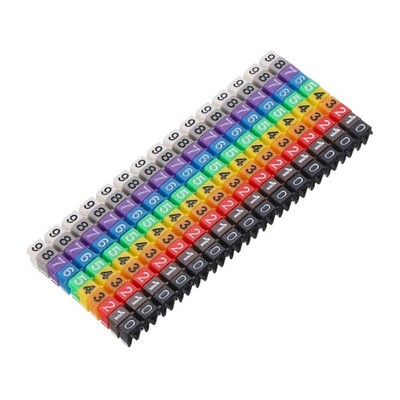 150Pcs Wire Label, 0-9 Digital Cable Labels Tags M-0 Type, Multicolor