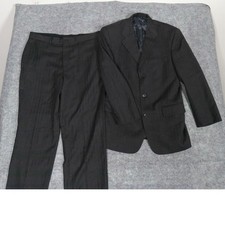 Brooks Brothers Mens 2 Piece Suit 38SH 32W Charcoal Gray Pinstripe Wool Made USA
