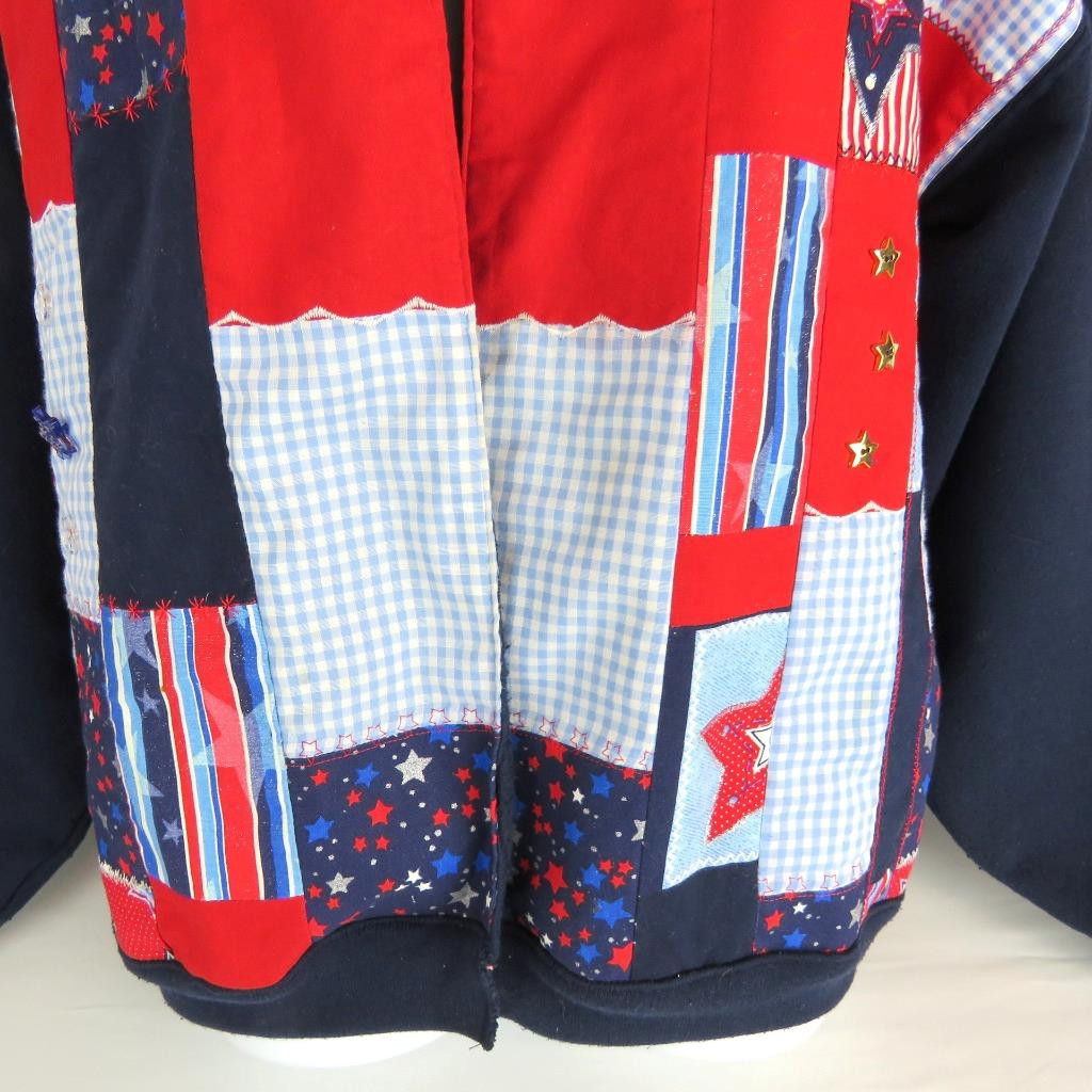 Jerzeez Handmade Patchwork Jacket Women Size XL M… - image 3