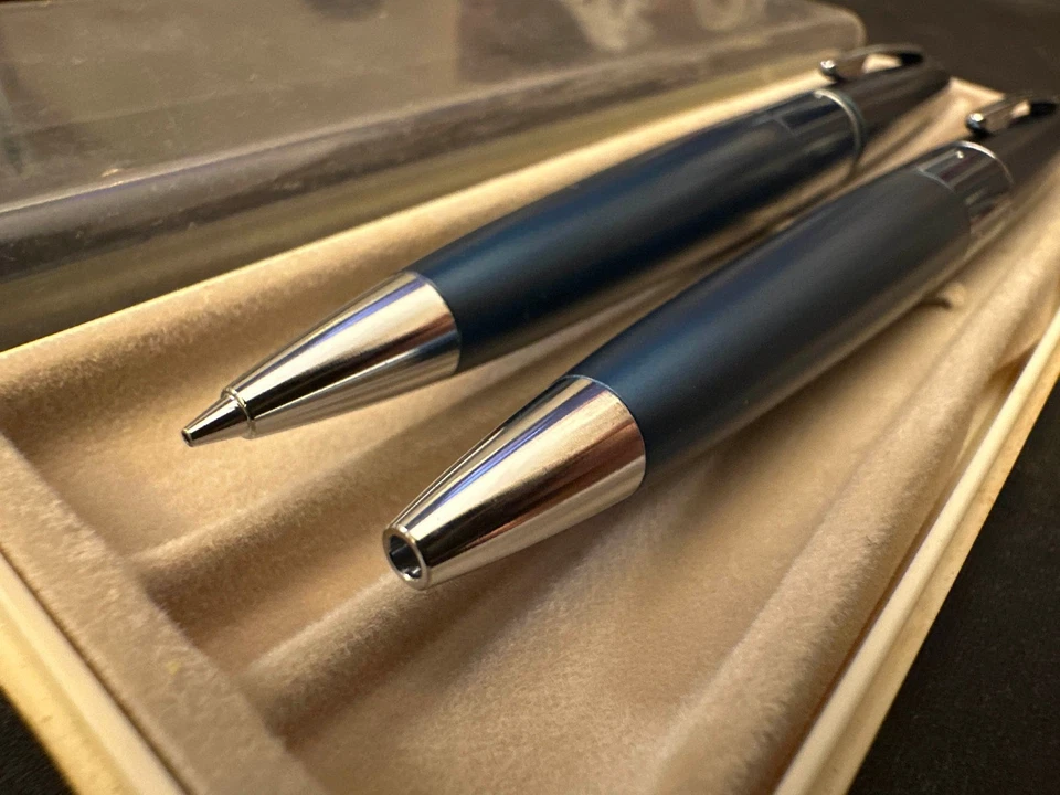 Blue Pilot Cigar Shaped Pen and Pencil Set - Image 2 of 3