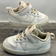 Nike Court Borough Low 2 Toddler Shoes White White BQ5453-100 Size 8C Kids