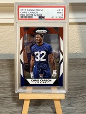 2017 Panini Prizm #212 Chris Carson (RC) Red White & Blue