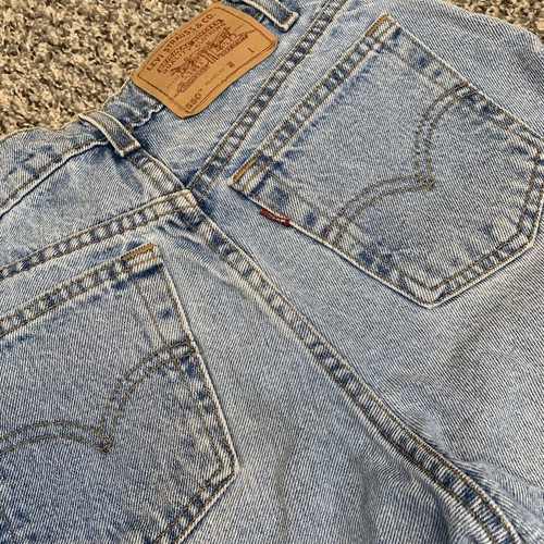 Levi’s De Colección Años 90 550 Calce Relajado Mujer’s Juniors? Pantalones Cortos Vaqueros Denim Hechos en US 7 - Imagen 8 de 10