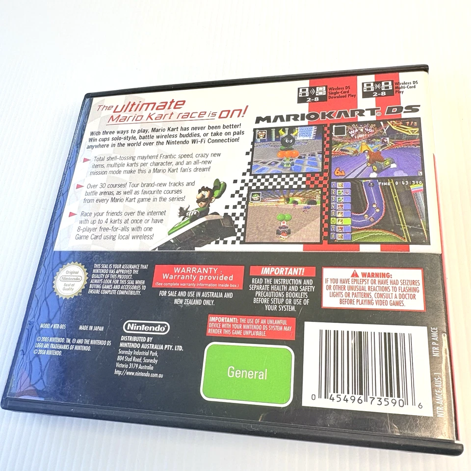 Mario Cart DS Nintendo Ds Video Game NTR- AMCE-AUS PALComplete Racing Go Cart - Image 3 of 4