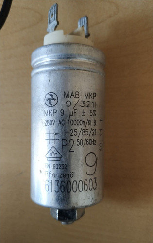 Kondensator für Geschirrspüler BSH-Geräte 9µF 00416450 f. Umwälzpumpe