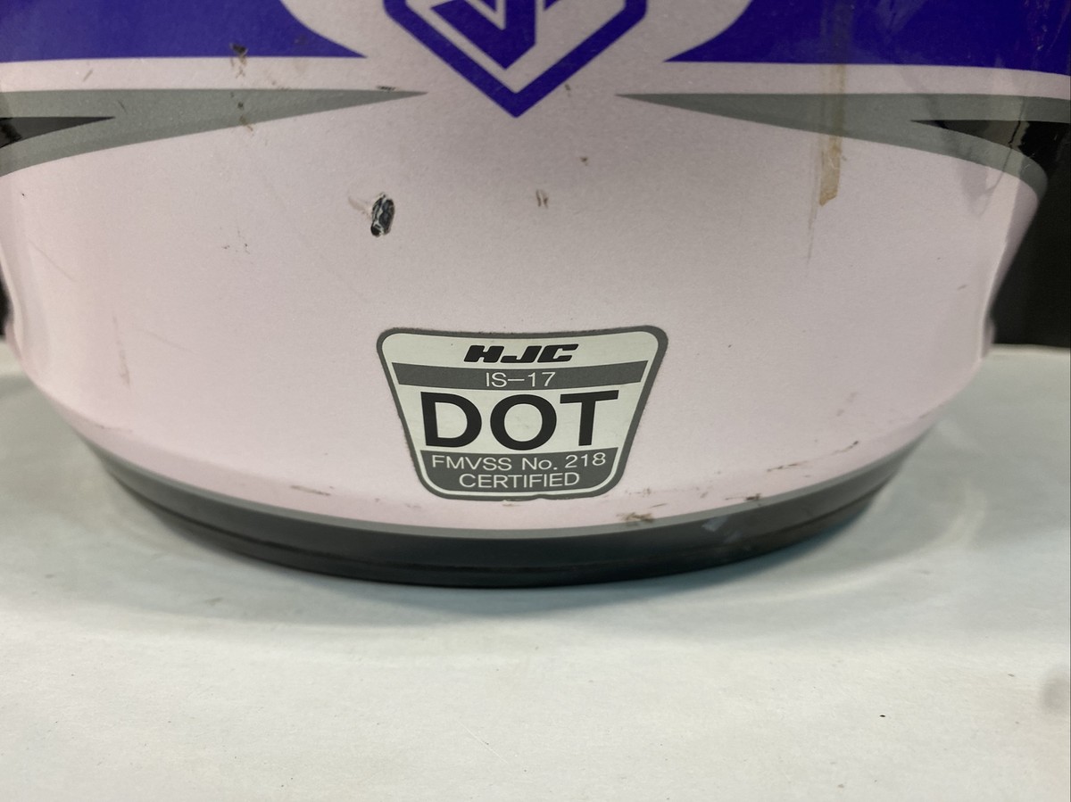 HJC IS-17 Helmet Purple Size Small- Missing Face Shield | eBay