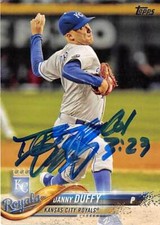 Danny Duffy autographed Baseball Card (Kansas City Royals) 2018 Topps #318