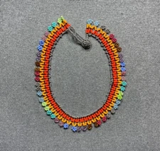 Embera Chami beaded choker by women of the Colombian indigenous tribe 5005