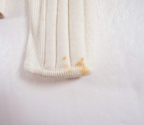 Maison Margiela Jacket Mens Small Cream Ribbed Knit Full Zip Luxury Adult FLAWS* - Picture 6 of 19