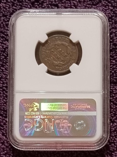 1825 Classic Half Cent, NGC VF-25, collectible with details & die rotation - Picture 3 of 4