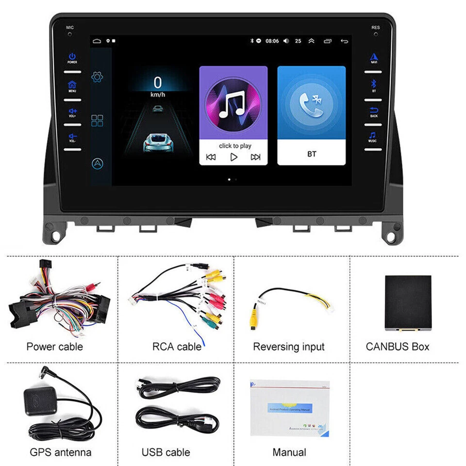 Carplay For Mercedes Benz C Class W204 S204 2006-2011 Android CarStereoRadio GPS Foto 2 de 4