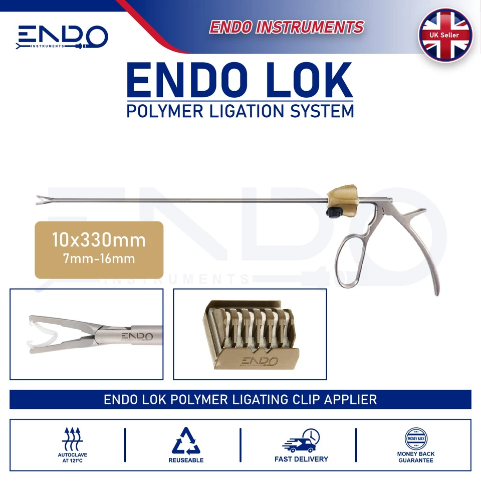 ENDO® END OLOK Clip Applier Applicator Polymer Ligation Stapler 5mm 10mm M L XL - Image 2 of 4