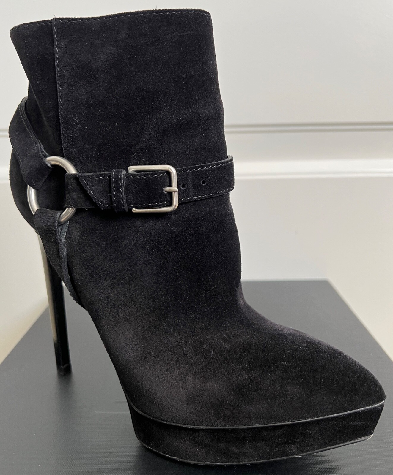 Stivaletti Saint Laurent YSL Janis Harness Wyatt platform a punta taglia 37 5 $ 1950