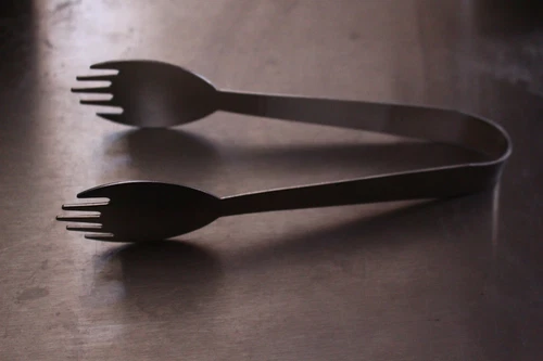 Two 6" Metal Ice & Horderves Mini Tongs