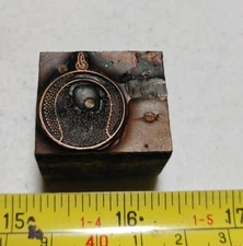 Vintage Letterpress Printing Block Tennis Ball Sports Charm