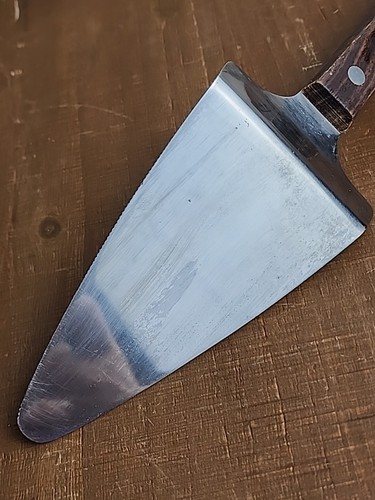 Vtg Vernco Japan Pie Server Stainless Steel Wood Handle Bevel Edge Dessert Slice - Afbeelding 6 van 12