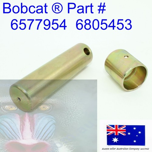 fits Bobcat Bucket Tilt Cylinder Ram Pivot Pin & Bush 6577954 6805453 T550 T590 - Foto 1 di 6
