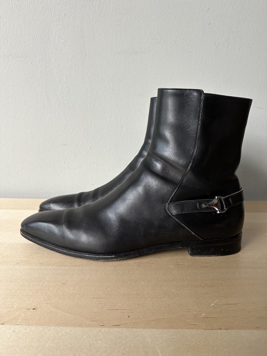Gucci Horsebit Black Leather Zip Ankle Boots Men's US size Gucci Horsebit Black Leather Zip Ankle Boots Men's US size