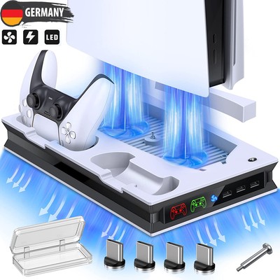 Für PS5/PS5 Digital Edition PS5 Controller Ladestation Vertical Stand mit Lüfter