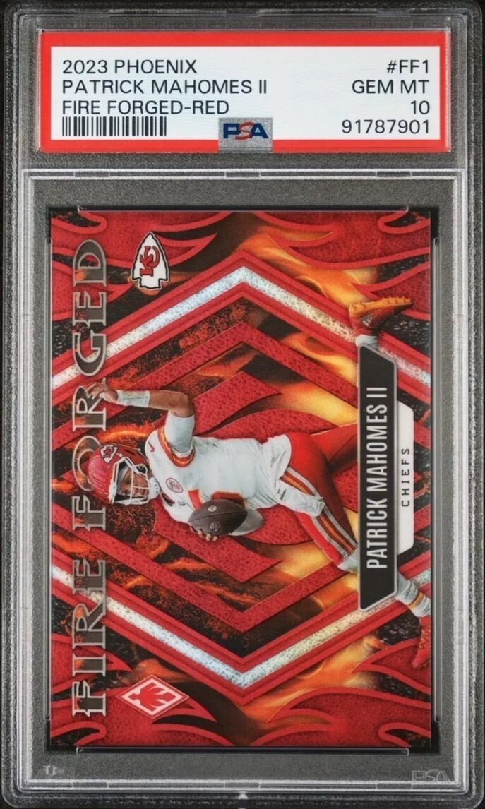 2023 Phoenix Patrick Mahomes Fire Forged Red /199 PSA 10