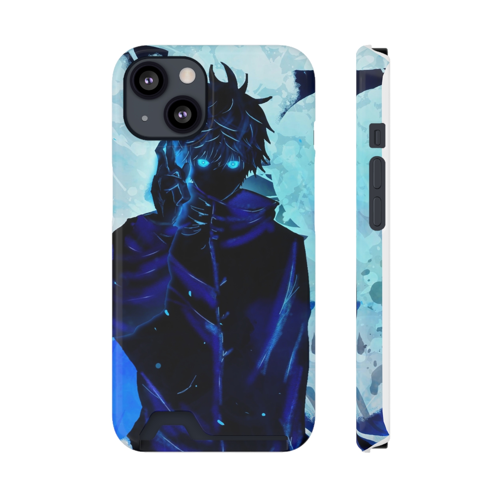 Gojo Satoru Anime Phone Case with Card Holder-image