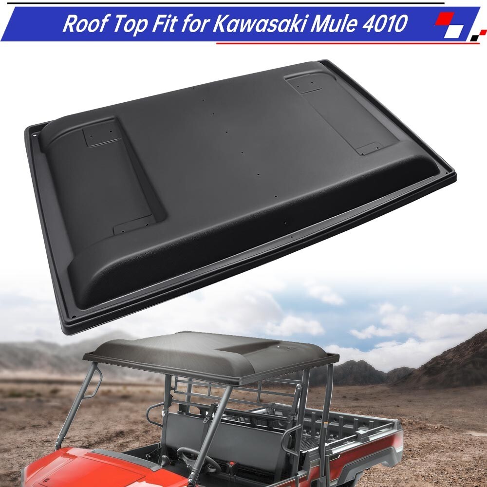 Black Hard Roof Top Compatible with Kawasaki Mule 4010/3010/2510/3000 1990-2022