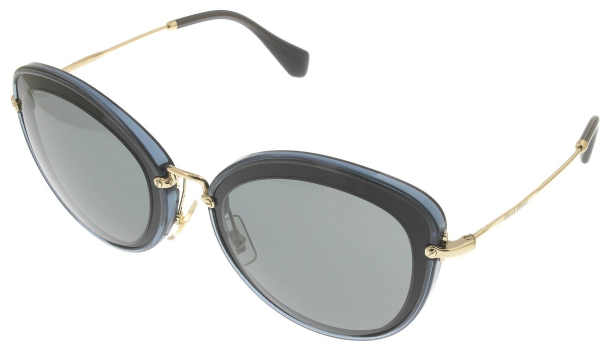 Miu Miu Sunglasses Women Black Gold Cat Eye Miu MiU 50R 1AB 9K1 | eBay