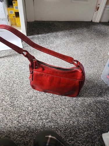 Red leather Jones of New York Handbag - Vintage - Picture 7 of 7