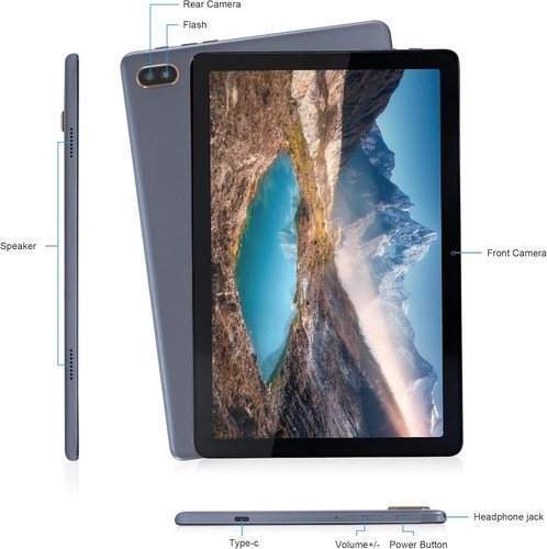 UK 10.1 inch Android Tablet , 8+128 GB, WiFi 6, Octa-Core,Dual Camera 5000maH - Picture 4 of 6