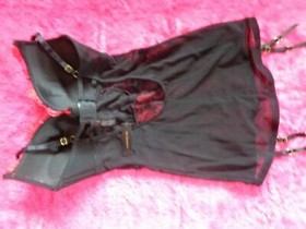 ANN SUMMERS UNDERWIRED RED/BLACK CAMI SUSPENDER "CECILE" SIZE SMALL B-C NWT
