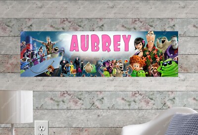 Hotel Transylvania - Personalized Name Poster Customized Birthday Wall Banner