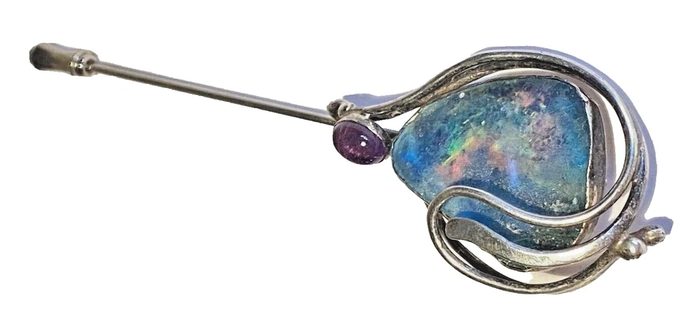 PINO BASTÃO ESCULTURA MODERNISTA ARTESANAL VIDRO ROMANO PRATA ESTERLINA VINTAGE Y P  - Imagem 4 de 4