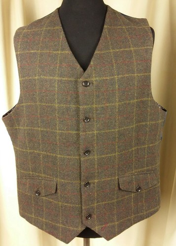 Racing Green Wool Blend Windowpane 