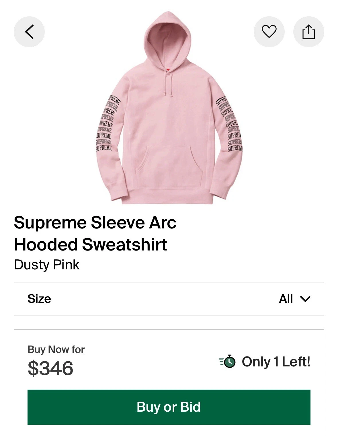 Sweat à capuche Supreme Sleeve Arc SS18 orange boîte mandarine logo magasin ouvert