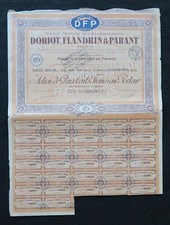 Action 1917 DORIOT FLANDRIN & PARANT REUNIS COURBEVOIE  titre bond 4