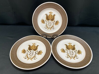 Sears ''DUNMORE'' Ironstone ~ #4241 ~ Japan ~ Set of 3 ~ Dinner Plates ~ 10 1/4''