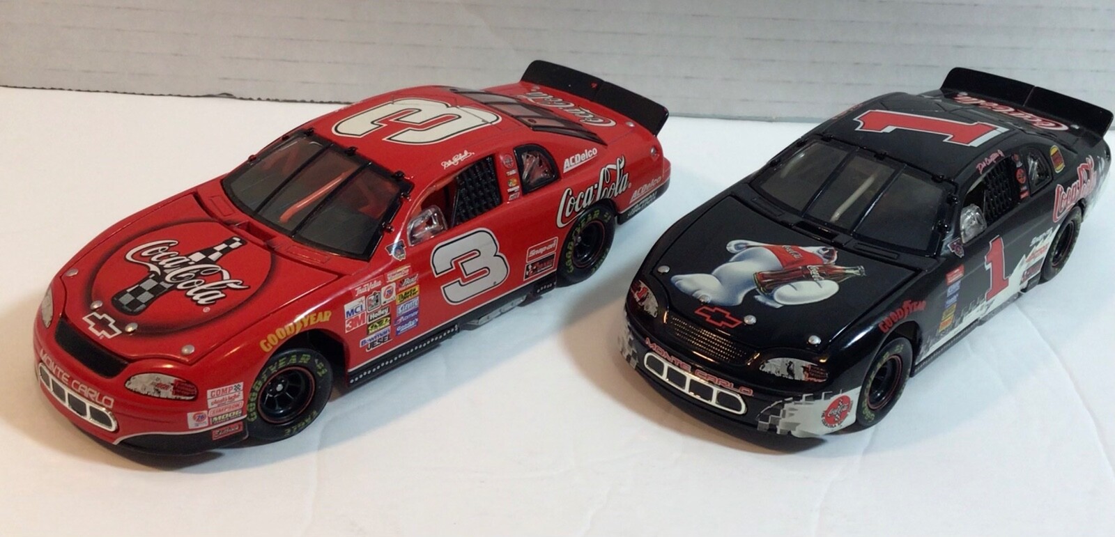 1998 Coca Cola Racing Family Dale Earnhardt Sr #3 & Dale Earnhardt Jr #1 Car Set