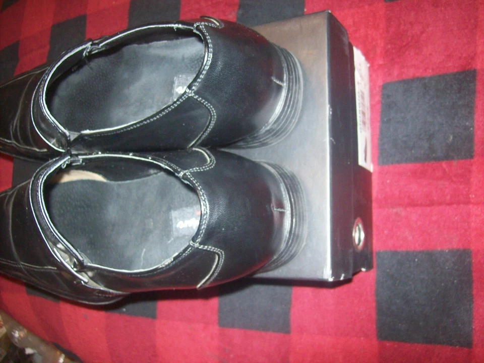 Zapatos mocasines de vestir forrados de cuero negro para hombre Bruno Marc Giorgio-3 talla 13 (D1) Foto 4 de 4