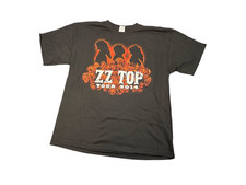 ZZ Top 2014 Tour T Shirt Mens XL Black Short Sleeve Double Sided Band Tee Y2K