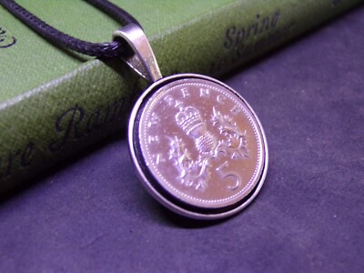 Schottische Distel Halskette - Fünf Pence Münze Schmuck
