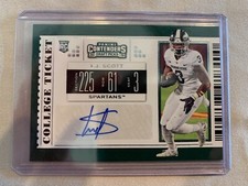 2019 Panini Contenders Draft Picks L.J. Scott Rc Auto/Michigan State 