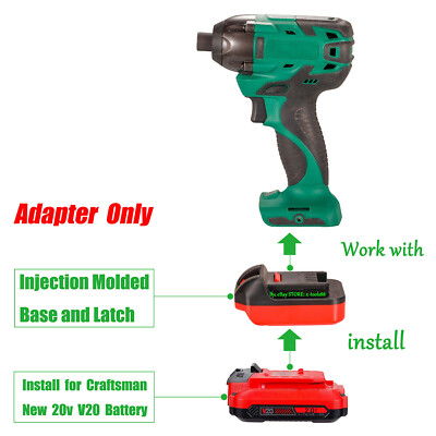 1x Adapter for Masterforce BOOST 20v Tools to for Craftsman V20 New 20v Battery