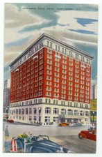 Montgomery AL Jefferson Davis Hotel Linen Postcard Alabama