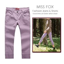 MISS FOX Women's Esther Slim-Fit Cropped Coloured Jeans-SIZE 10-20 (7 COLOURS)