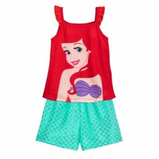 Disney Princess ARIEL The Little Mermaid shorts Sleep Set kids sz 7/8-NEW w/tags