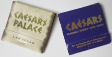 CAESARS Palace LAS VEGAS and Boardwalk ATLANTIC CITY Casino Lot of 2 Matchbooks