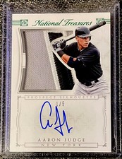 Aaron Judge 2015 National Treasures Prospect Silhouette Patch Auto Green /5 SSP