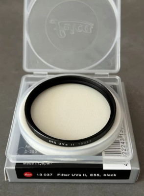 Black/Silver for Leica E39 E43 E46 E49 E52 E55 E60 E62 E67 E82 UVa II UV Filter