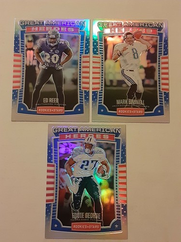 2017 Rookies & Stars Great American Heroes (3) Prizms Ed Reed E.George M.Brunell - Bild 1 von 5