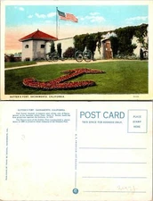 Sacramento CA Sutters Fort Entrance Postcard Unused (39921)